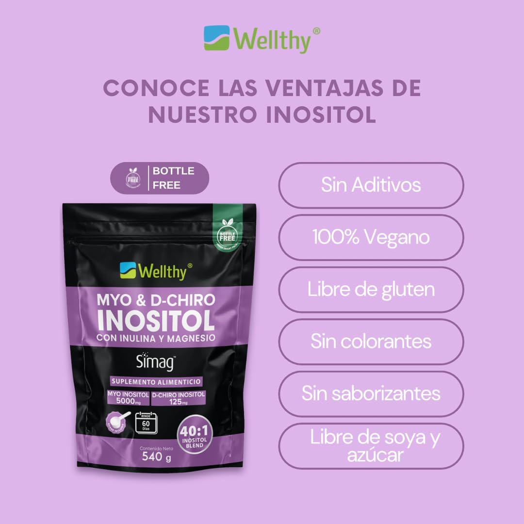 Myo & D-Chiro Inositol Polvo con Inulina y Magnesio Marino 540 gr - Image 4